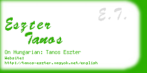 eszter tanos business card